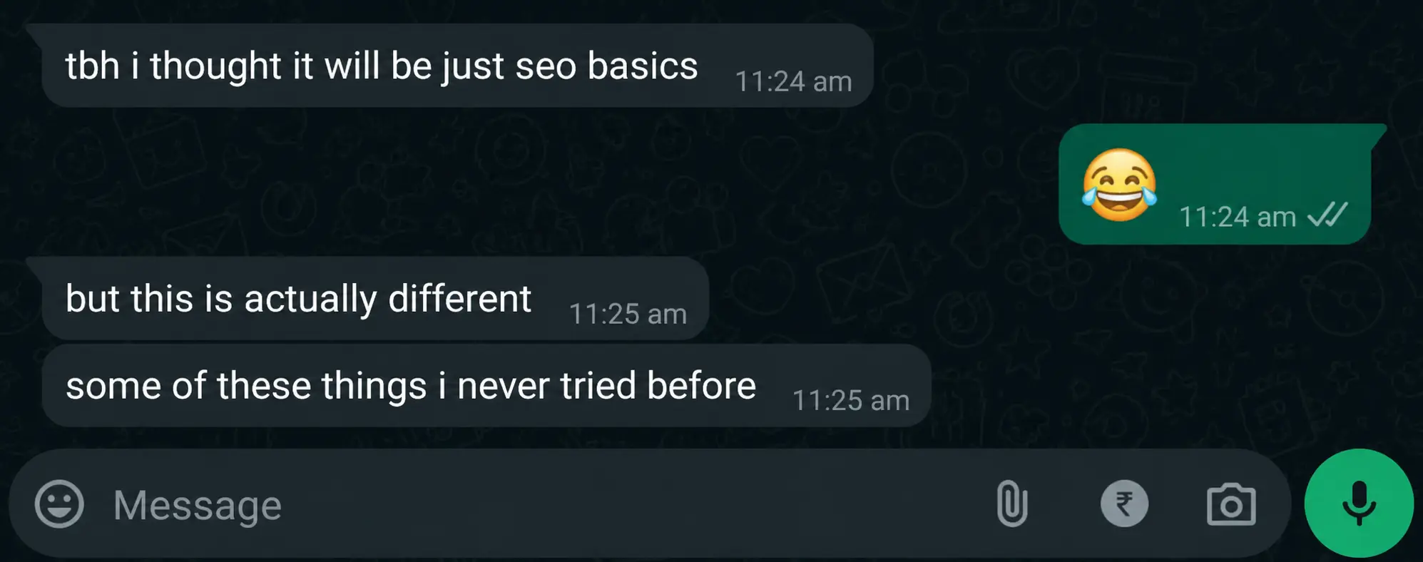 Reader WhatsApp feedback about the GEO guide
