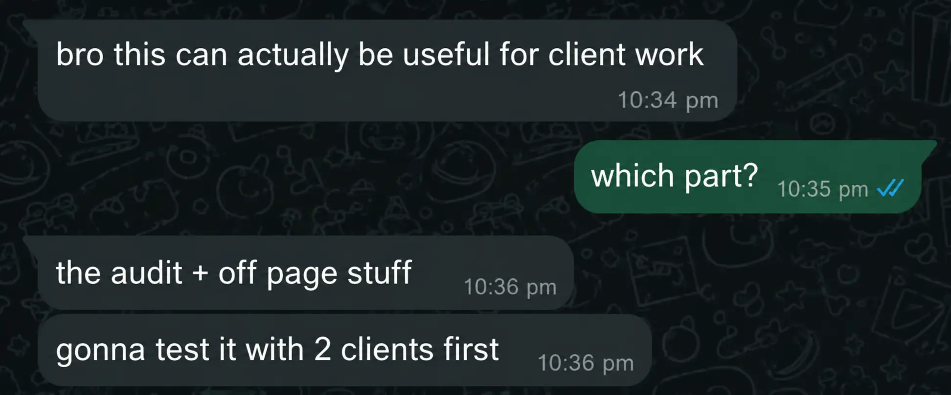 Reader WhatsApp feedback about the GEO guide
